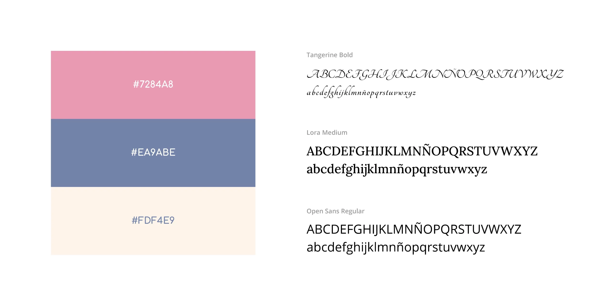 Nela Plaza | Tipografía y paleta