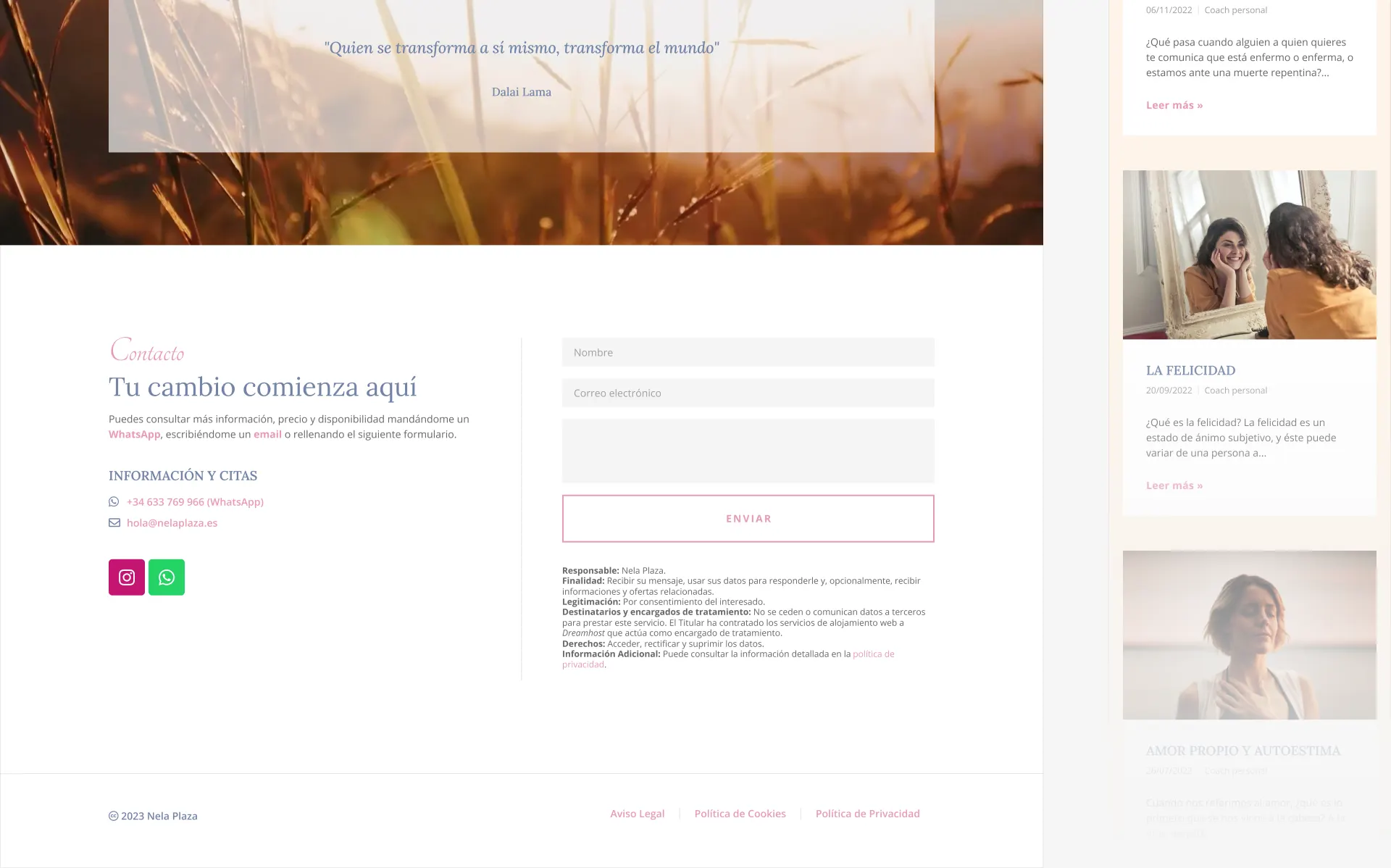 Nela Plaza - Website Home